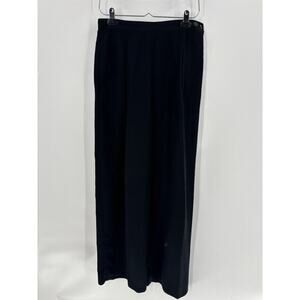 Marithe Francois Girbaud Pants Womens Large Black Silk Button Pockets Pleated